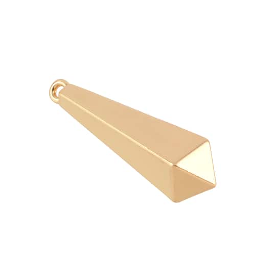 12 Pack: Gold Icicle Prism Drop Pendant by Bead Landing&#x2122;